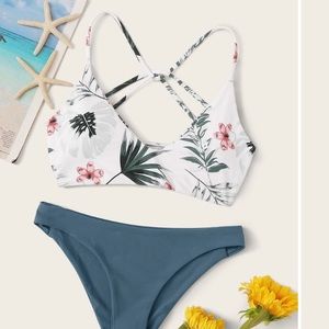 floral random print bikini